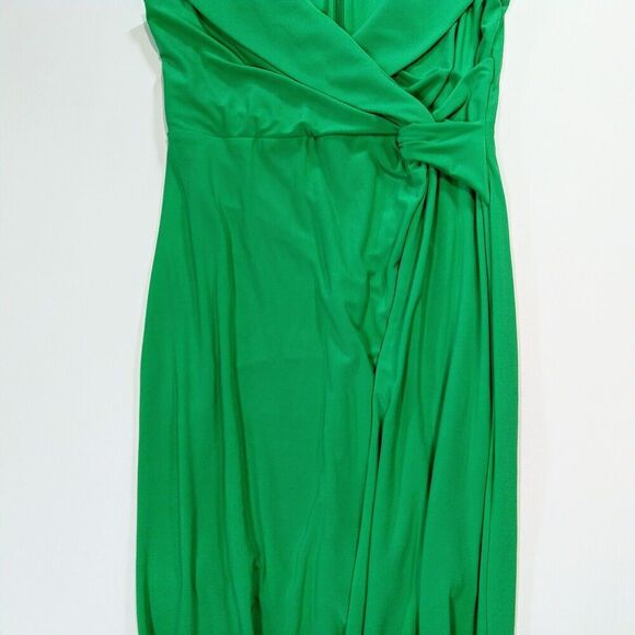 Joseph Ribkoff Signature Maxi Dress Size 10 Spring Green Jersey Faux Wrap 2024 - Picture 5 of 11